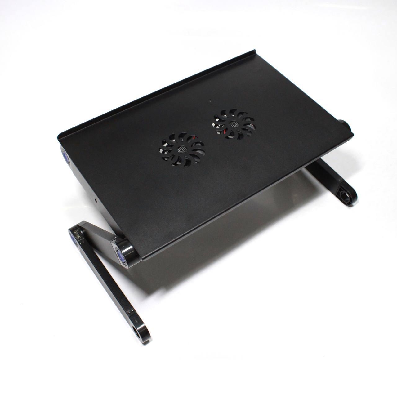 Столик розкладний для ноутбука T8 з охолодженням / Столик трансформер для ноутбука з вентилятором