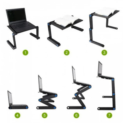 Столик розкладний для ноутбука T8 з охолодженням / Столик трансформер для ноутбука з вентилятором