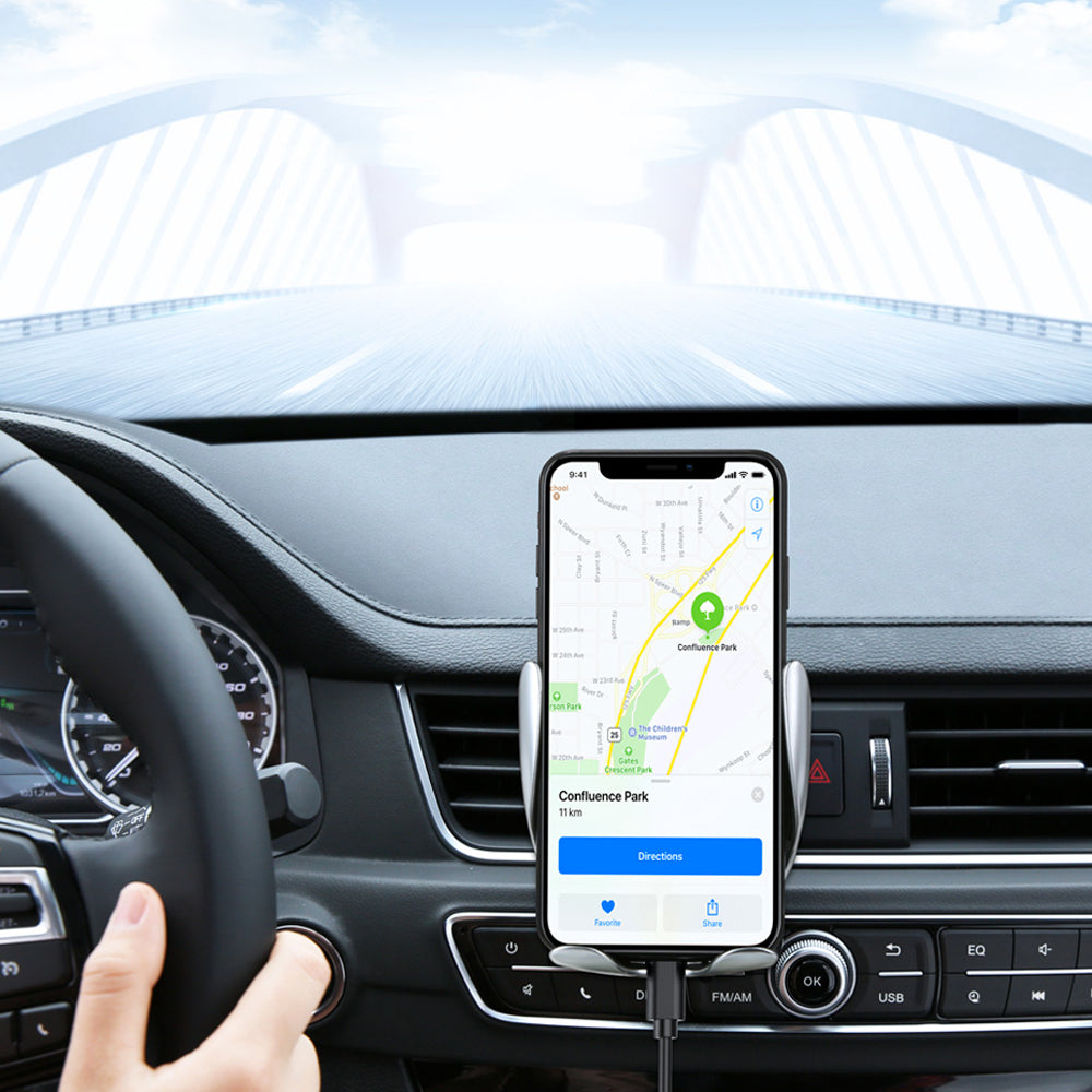 Універсальний автотримач із функцією бездротової зарядки Penguin Smart Sensor S5 / Автомобільний тримач