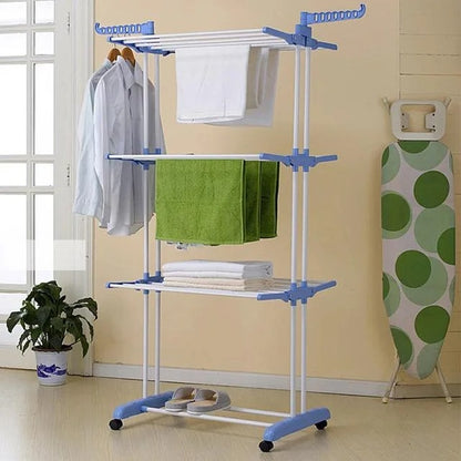 Складна сушарка для білизни до 50 кг (172х73х64см) Garment Rack With Wheels / Багатоярусна вішалка для одягу