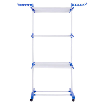 Складна сушарка для білизни до 50 кг (172х73х64см) Garment Rack With Wheels / Багатоярусна вішалка для одягу