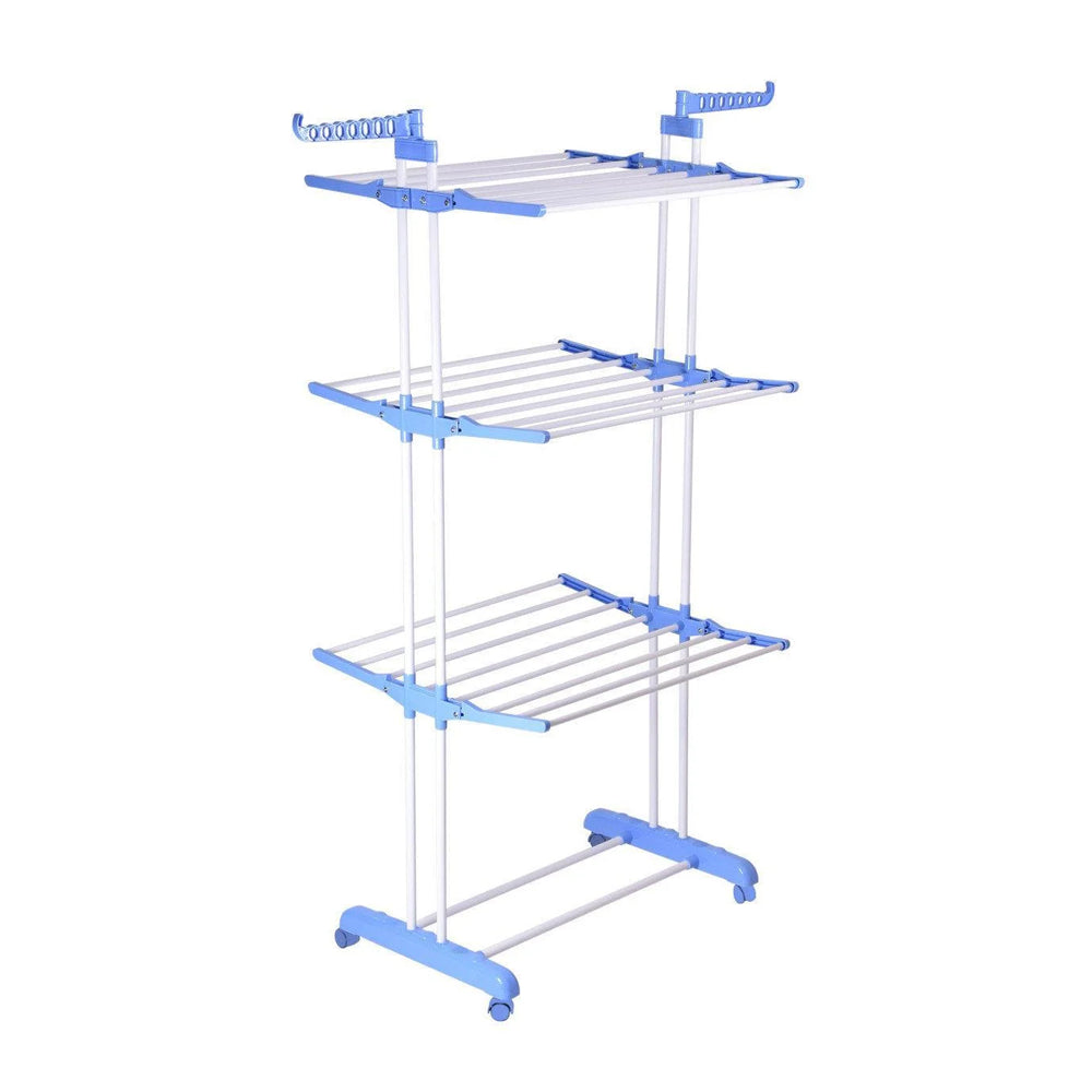 Складна сушарка для білизни до 50 кг (172х73х64см) Garment Rack With Wheels / Багатоярусна вішалка для одягу