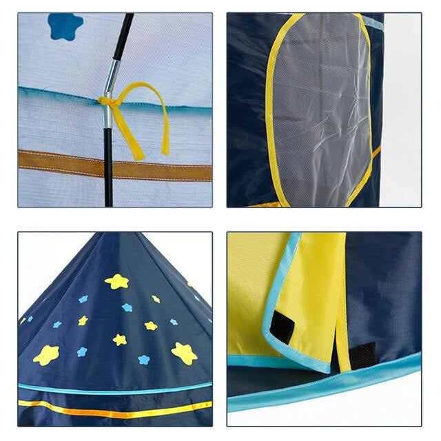 Дитячий ігровий намет "Замок принцеси" (135х105х105 см), Синя / Ігровий будиночок для дітей