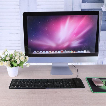Гнучка клавіатура гумова для ноутбука та ПК USB FLEXIBLE KEYBOARD X3 / Дротова клавіатура