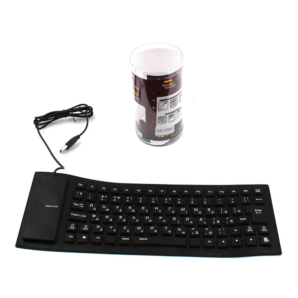 Гнучка клавіатура гумова для ноутбука та ПК USB FLEXIBLE KEYBOARD X3 / Дротова клавіатура