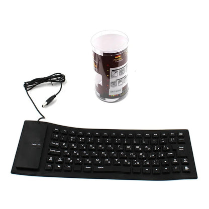 Гнучка клавіатура гумова для ноутбука та ПК USB FLEXIBLE KEYBOARD X3 / Дротова клавіатура