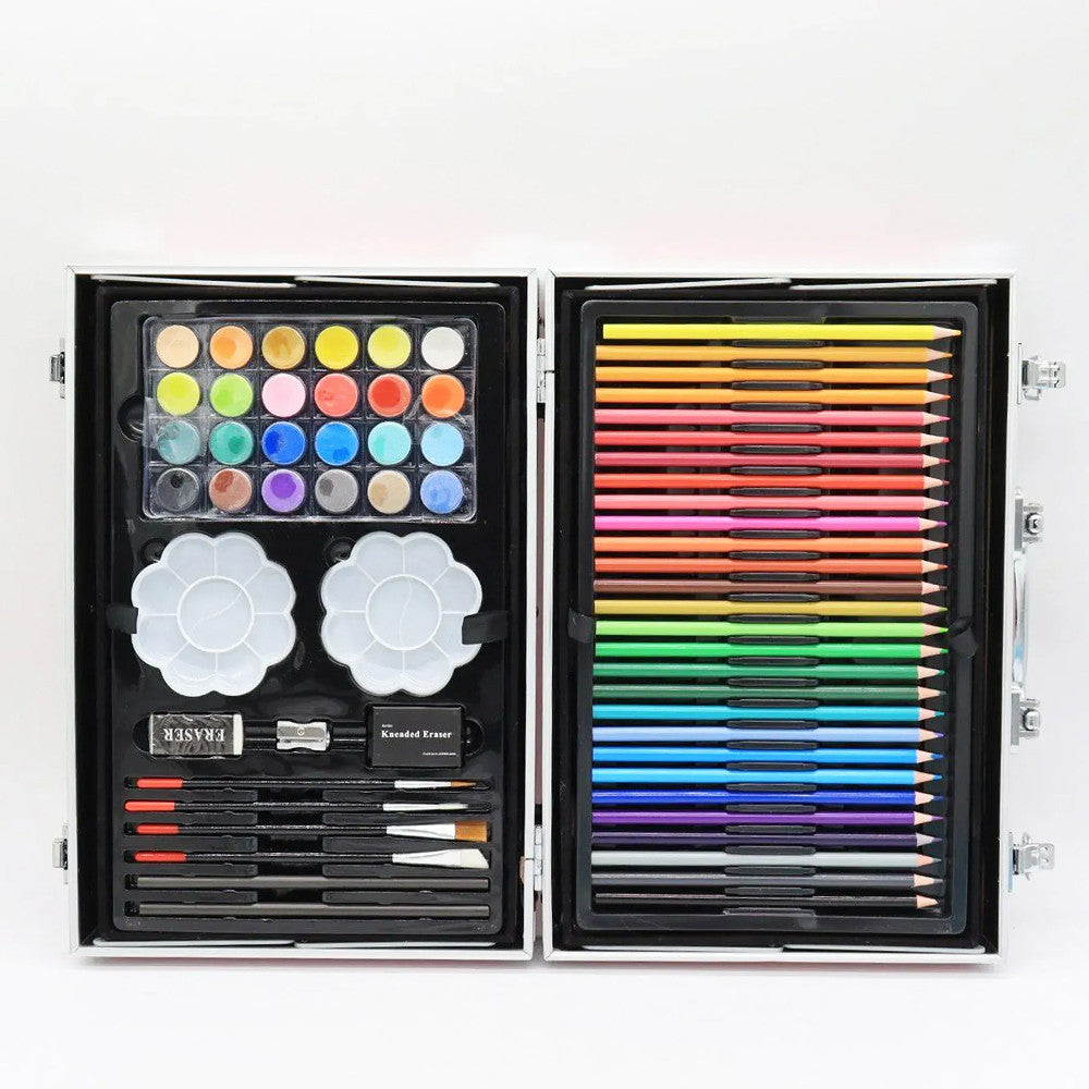Набір для малювання 145 предметів у кейсі / Розсувний набір для творчості / Набір художника