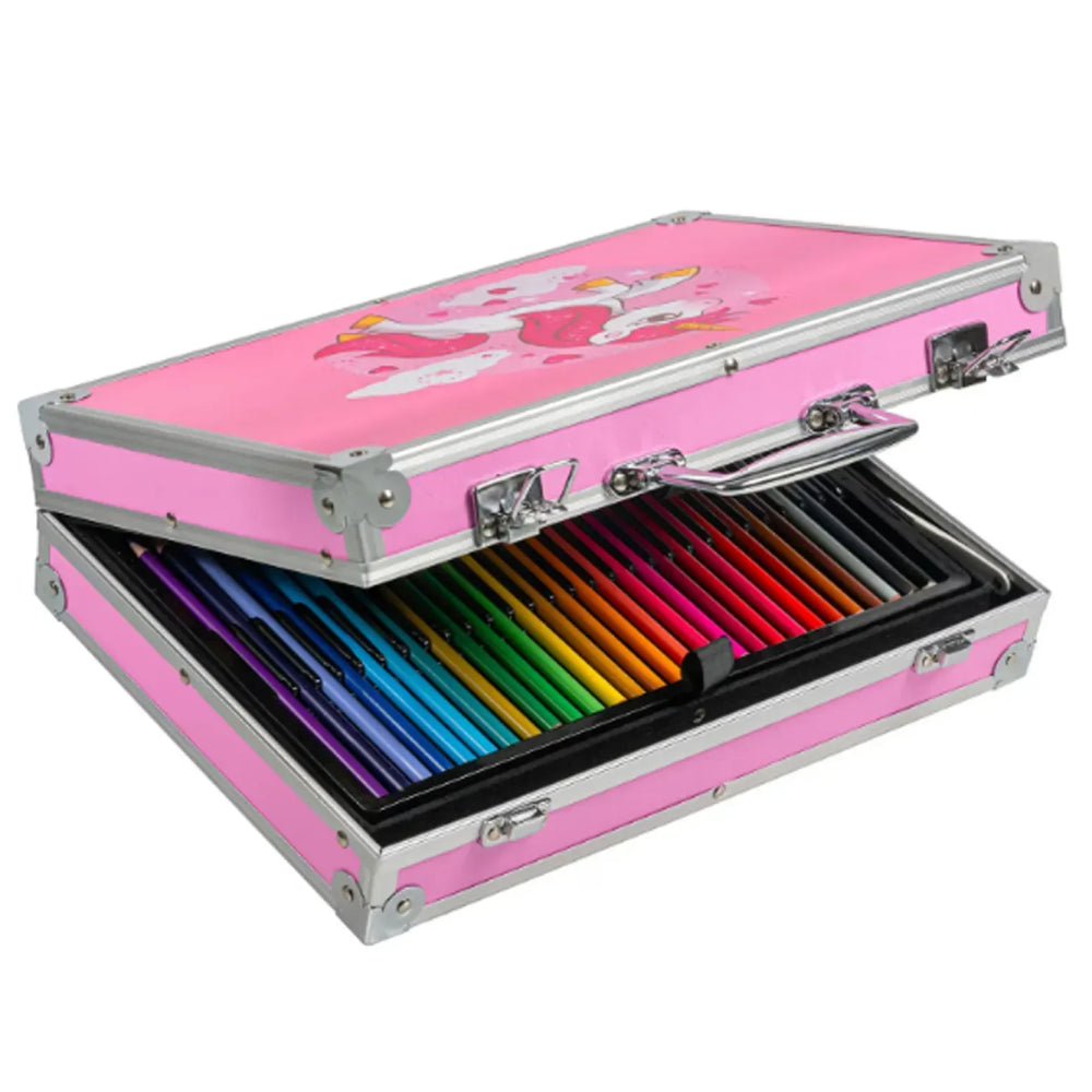 Набір для малювання 145 предметів у кейсі / Розсувний набір для творчості / Набір художника