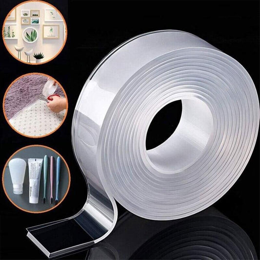 Двостороння кріпильна стрічка 5 м, Ivy Grip Tape / Багаторазова гелева стрічка-скотч / Клейка стрічка