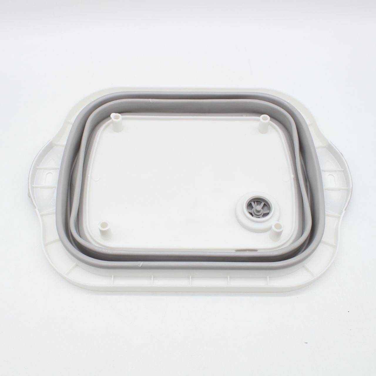 Дошка для нарізання складна Chopping Board 2 в 1, Біло-сіра / Дошка миска кухонна