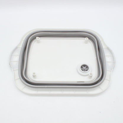 Дошка для нарізання складна Chopping Board 2 в 1, Біло-сіра / Дошка миска кухонна