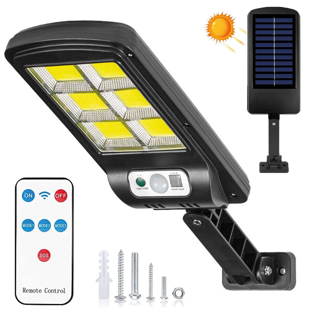 Вуличний ліхтар на сонячних батареях, 2200mAh + пульт, Solar Light BK120-6COB / Світлодіодний прожектор на стовп
