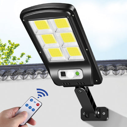 Вуличний ліхтар на сонячних батареях, 2200mAh + пульт, Solar Light BK120-6COB / Світлодіодний прожектор на стовп