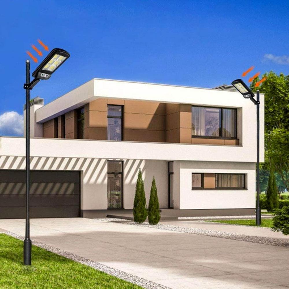 Вуличний ліхтар на сонячних батареях, 2200mAh + пульт, Solar Light BK120-6COB / Світлодіодний прожектор на стовп