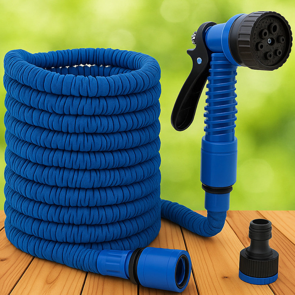 Шланг для поливу 75 м + розпилювач, V-HOSE / Садовий шланг що розтягується / Поливальний шланг