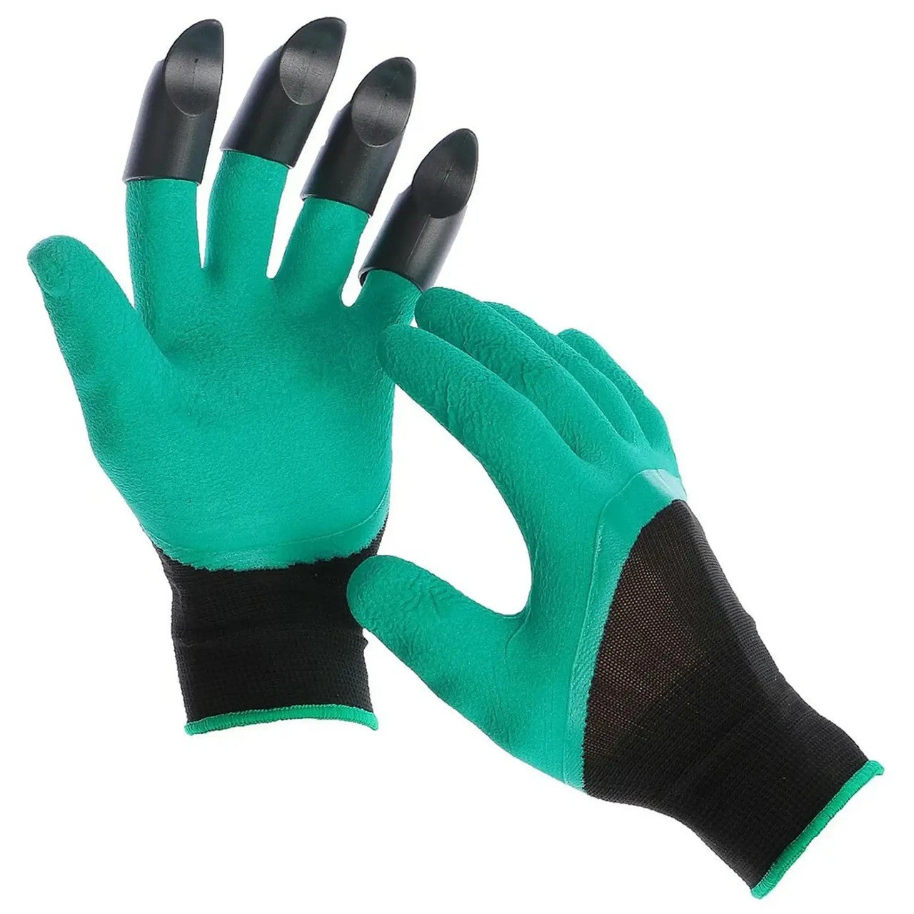 Садові рукавички з кігтями GARDEN GLOVES / Рукавички гумові для саду / Рукавички з пластиковими наконечниками