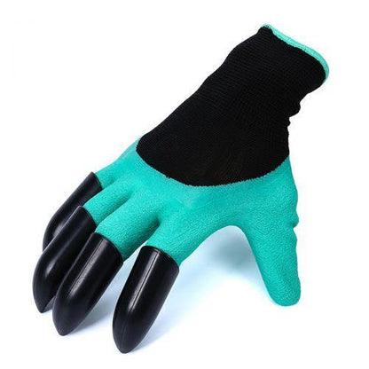 Садові рукавички з кігтями GARDEN GLOVES / Рукавички гумові для саду / Рукавички з пластиковими наконечниками