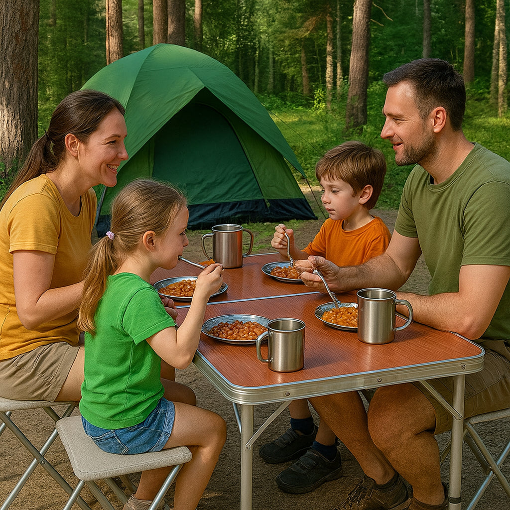 Розкладний стіл для пікніка з 4-ма стільцями, 120x70x60см / Стіл туристичний / Складаний столик