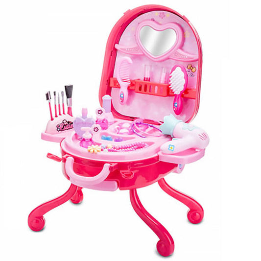 Дитячий ігровий набір у валізці 2в1, 31 предмет, Fashion Girl / Дитяче трюмо у валізці