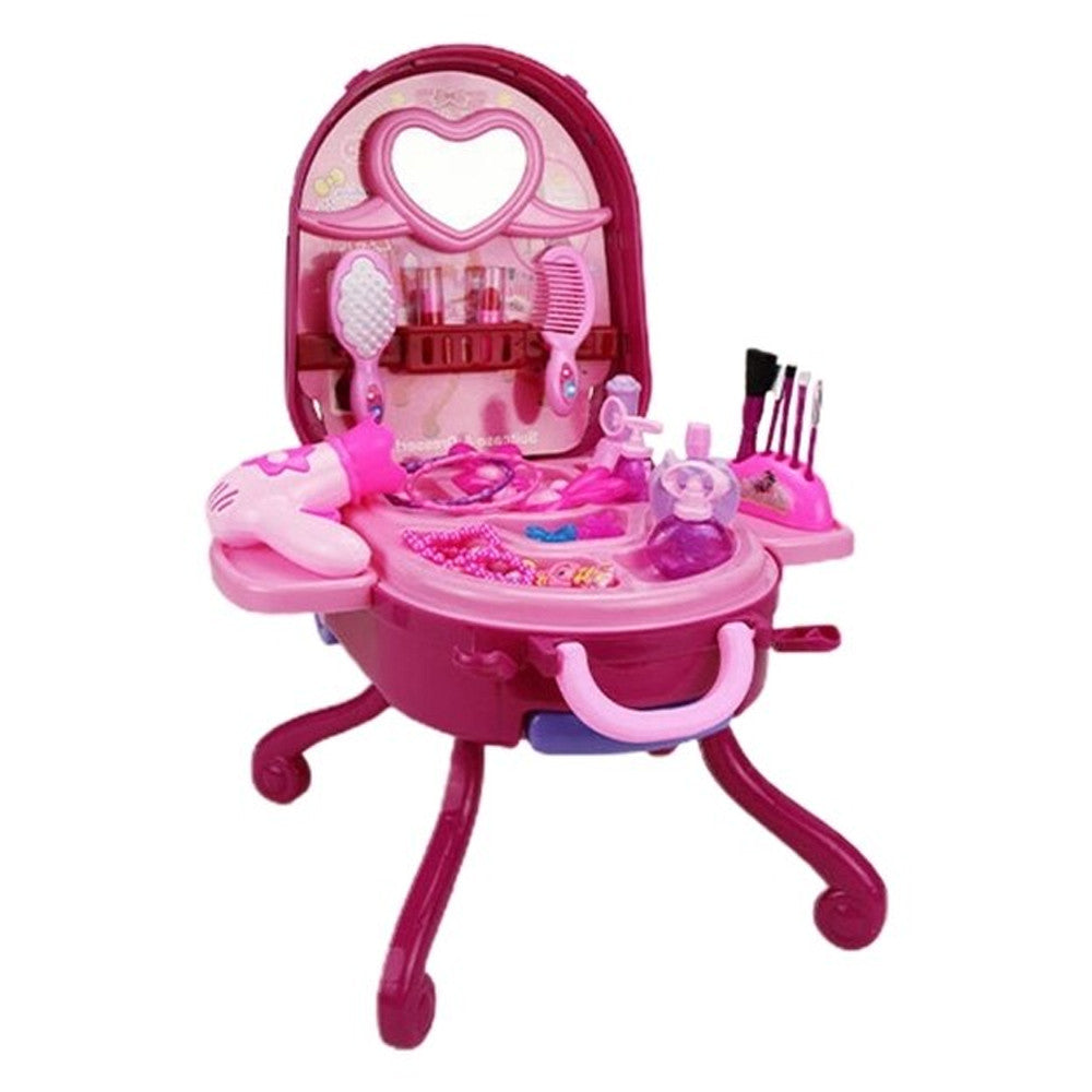 Дитячий ігровий набір у валізці 2в1, 31 предмет, Fashion Girl / Дитяче трюмо у валізці