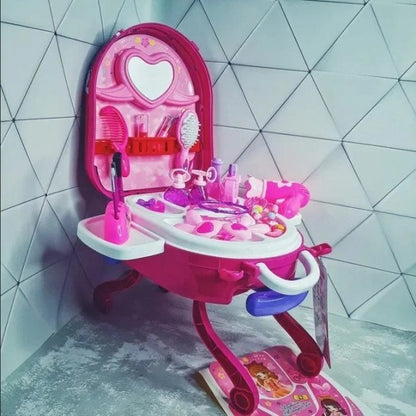 Дитячий ігровий набір у валізці 2в1, 31 предмет, Fashion Girl / Дитяче трюмо у валізці