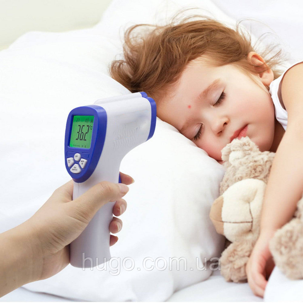 Безконтактний термометр інфрачервоний 0-100С, DT-8806C, на батарейках / Дитячий електронний градусник пірометр