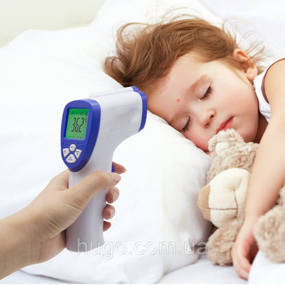 Безконтактний термометр інфрачервоний 0-100С, DT-8806C, на батарейках / Дитячий електронний градусник пірометр