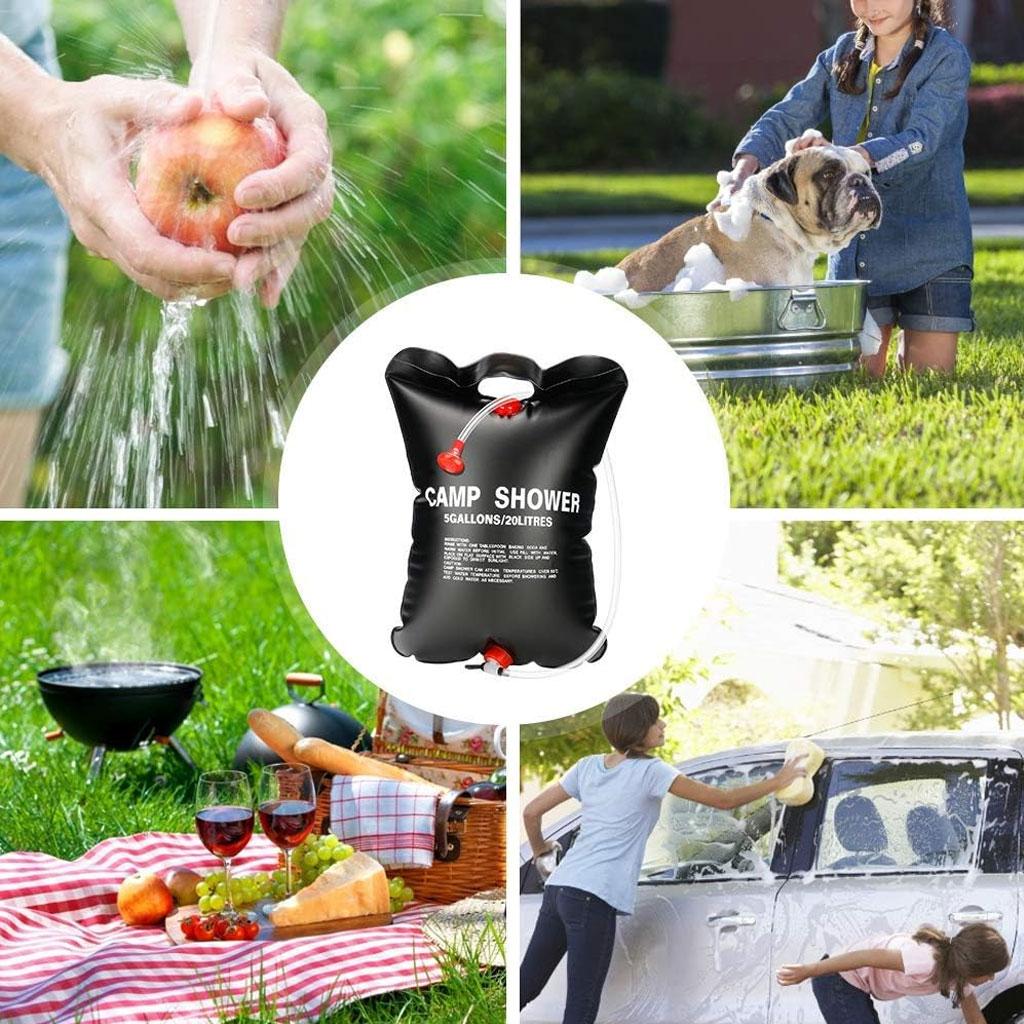 Переносний туристичний душ на 20 л, Easy Camp Solar Shower / Пртативний душ для дачі / Похідний компактний душ