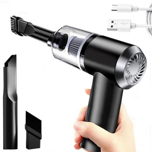 Автомобільний пилосос 120 Вт+ 2 насадки, Vacuum cleaner, Чорний / Ручний акумуляторний пилосос для авто