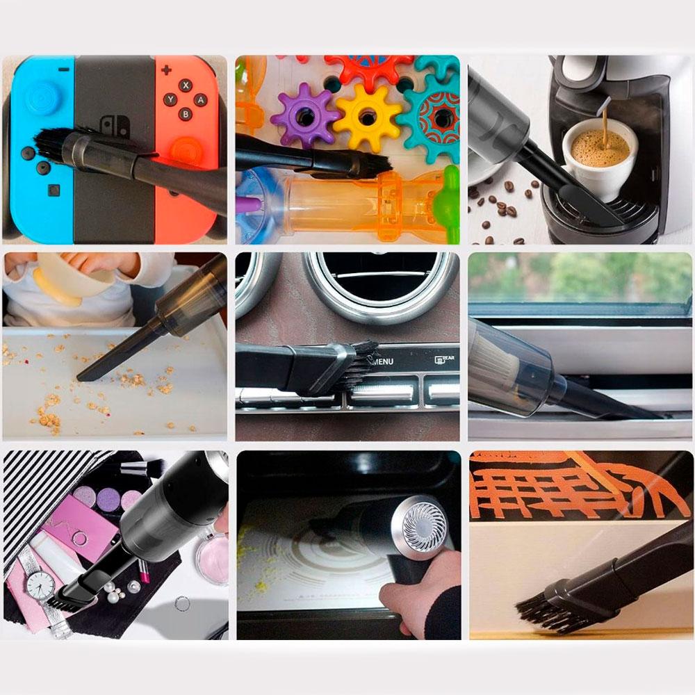 Автомобільний пилосос 120 Вт+ 2 насадки, Vacuum cleaner, Чорний / Ручний акумуляторний пилосос для авто