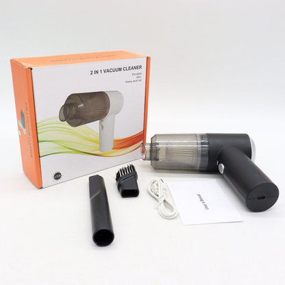Автомобільний пилосос 120 Вт+ 2 насадки, Vacuum cleaner, Чорний / Ручний акумуляторний пилосос для авто