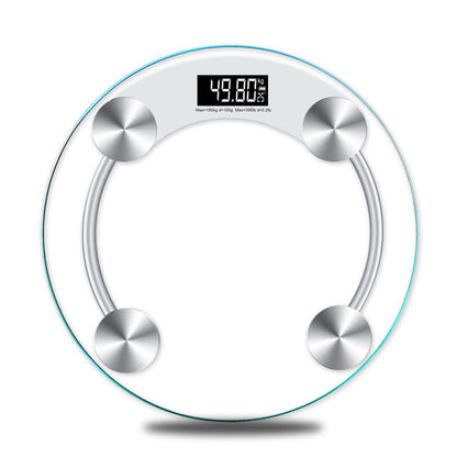 Підлогові електронні ваги до 180 кг 2003А / Скляні круглі ваги / Прозорі ваги / Ваги підлогові / Ваги підлогові