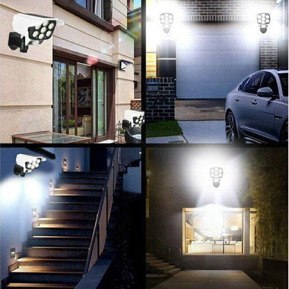 Вуличний світильник із датчиком руху на сонячній батареї + пульт, CL 877B / Світлодіодний ліхтар