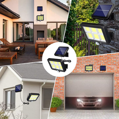 Вуличний ліхтар на сонячній батареї BL BK128-6COB + пульт / Світлодіодний світильник з датчиком руху / Прожектор