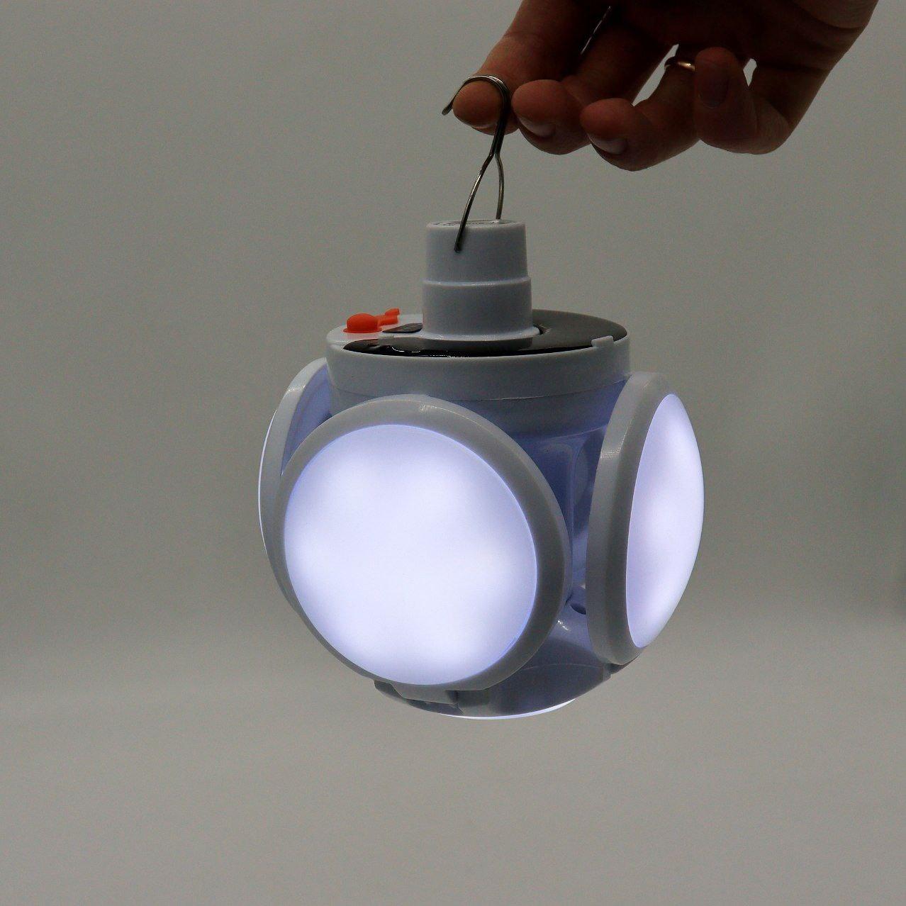 Універсальний кемпінговий ліхтар-лампа BL-2029, 14х12см / Акумуляторний ліхтар на сонячній батареї