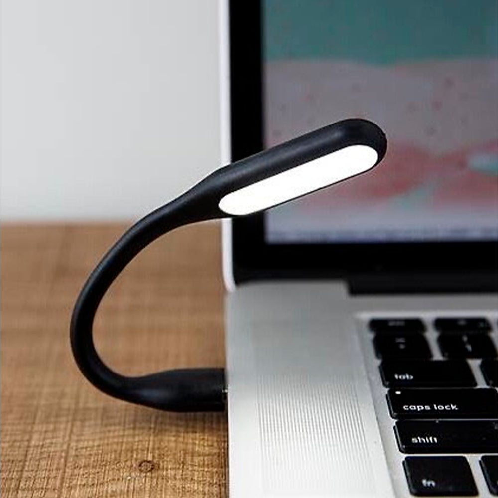 Гнучка USB лампа ліхтарик LED Light Plastic / Портативний гнучкий світильник для ноутбука, комп'ютера
