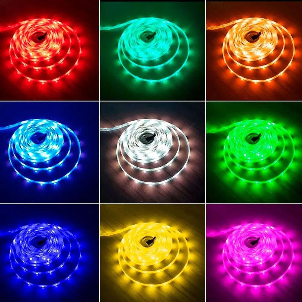 Світлодіодна стрічка з пультом 2 м RGB 5050 для фонового підсвічування телевізора / Неонове підсвічування