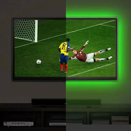 Світлодіодна стрічка з пультом 2 м RGB 5050 для фонового підсвічування телевізора / Неонове підсвічування