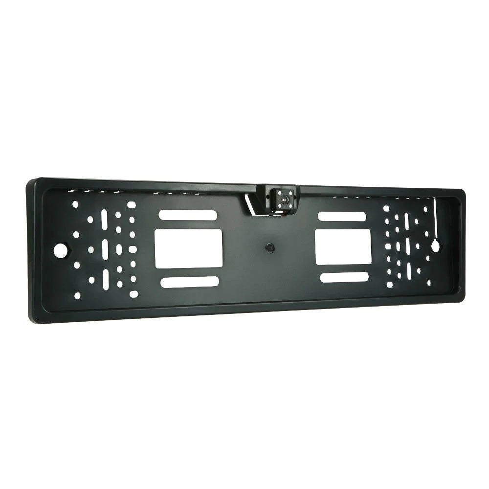 Камера заднього виду в рамці номера 4LED Black, з підсвічуванням / Рамка для номера з камерою / Тримач номера