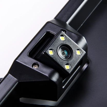 Камера заднього виду в рамці номера 4LED Black, з підсвічуванням / Рамка для номера з камерою / Тримач номера