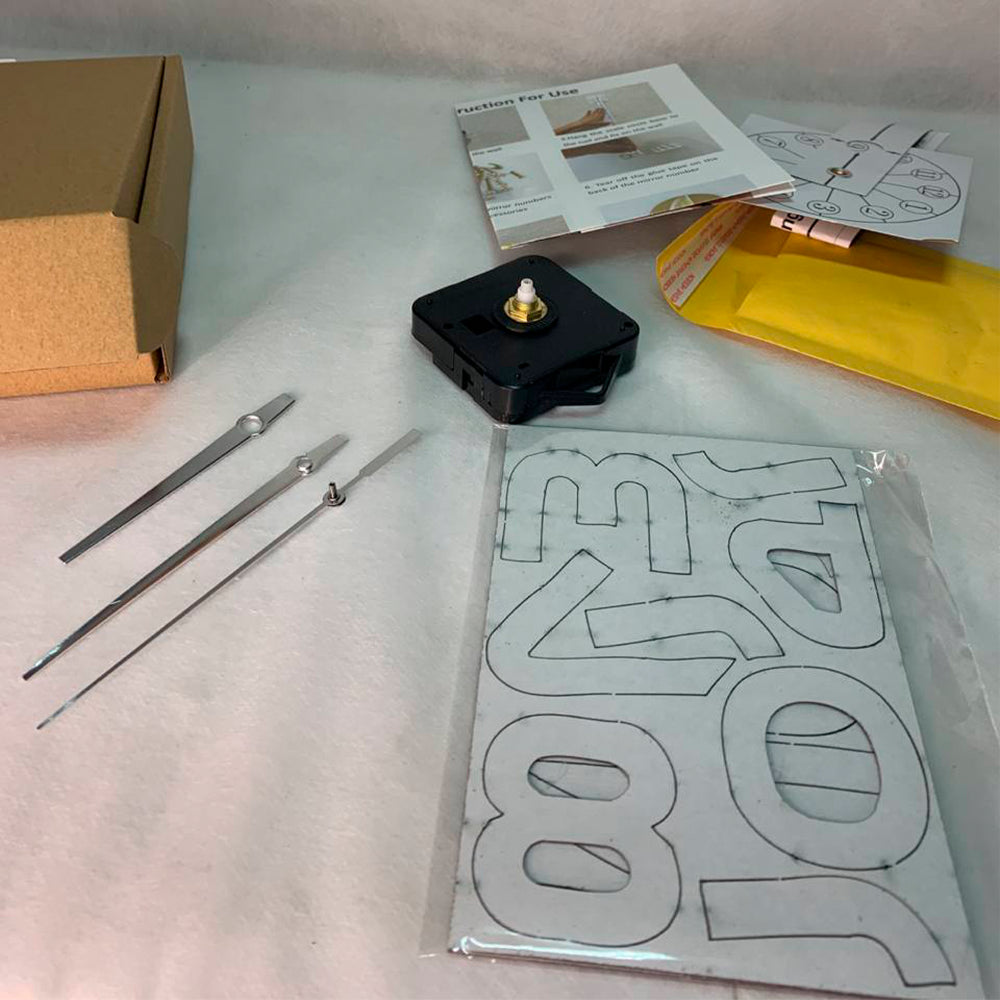 Годинник настінний самоклейний з цифрами від 60 до 90 см, DIY Clock NEW black / Годинник, що клеїться