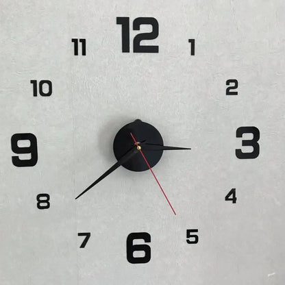 Годинник настінний самоклейний з цифрами від 60 до 90 см, DIY Clock NEW black / Годинник, що клеїться