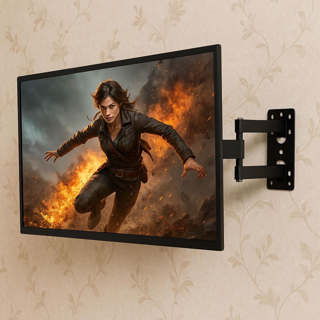 Кронштейн для телевізора 14-42", до 35 кг, HDL-117 / Настінне кріплення для ТВ / Поворотний кронштейн для ТВ