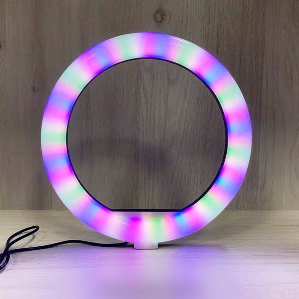 Кільцева лампа RGB 30 см, MJ 300 Soft Ring Light / Світлодіодна лампа / Лампа для блогерів