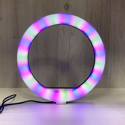 Кільцева лампа RGB 30 см, MJ 300 Soft Ring Light / Світлодіодна лампа / Лампа для блогерів