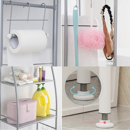 Стелаж для зберігання над унітазом 160х47х25см, LAUNDRY RACK / Підлоговий органайзер