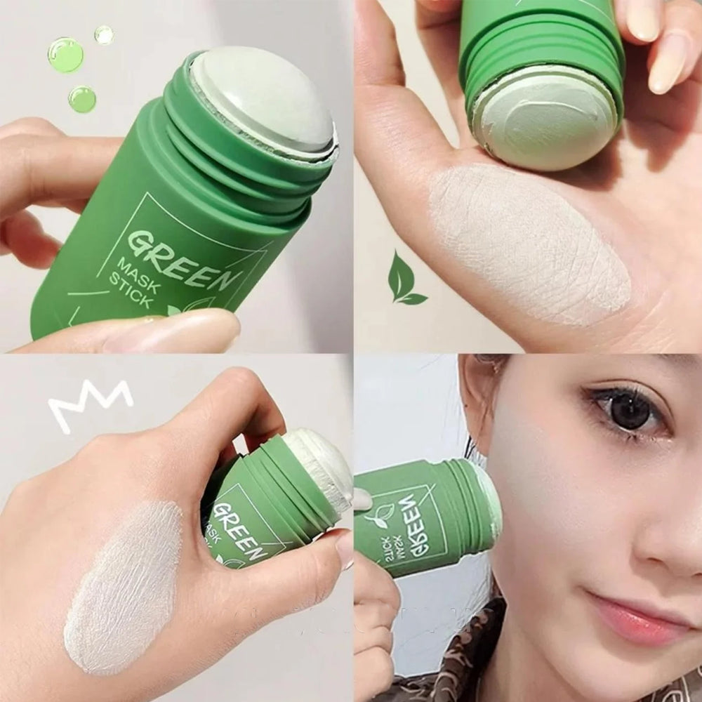 Маска стик для глибокого очищення пор із зеленим чаєм, 40гр / Очищаюча глиняна маска від чорних цяток