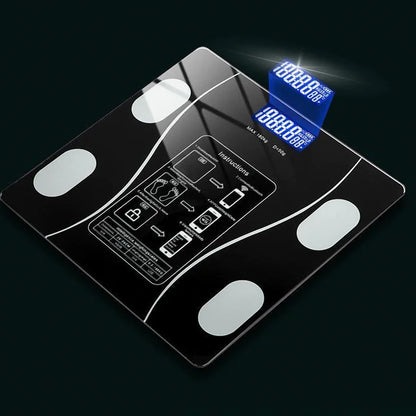 Ваги підлогові розумні Bluetooth до 180 кг A-8003, Чорні / Електронні смарт фітнес ваги з додатком