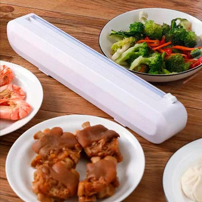 Кухонний диспенсер для зберігання та розрізання харчової плівки, фольги та паперу / Органайзер для харчової плівки