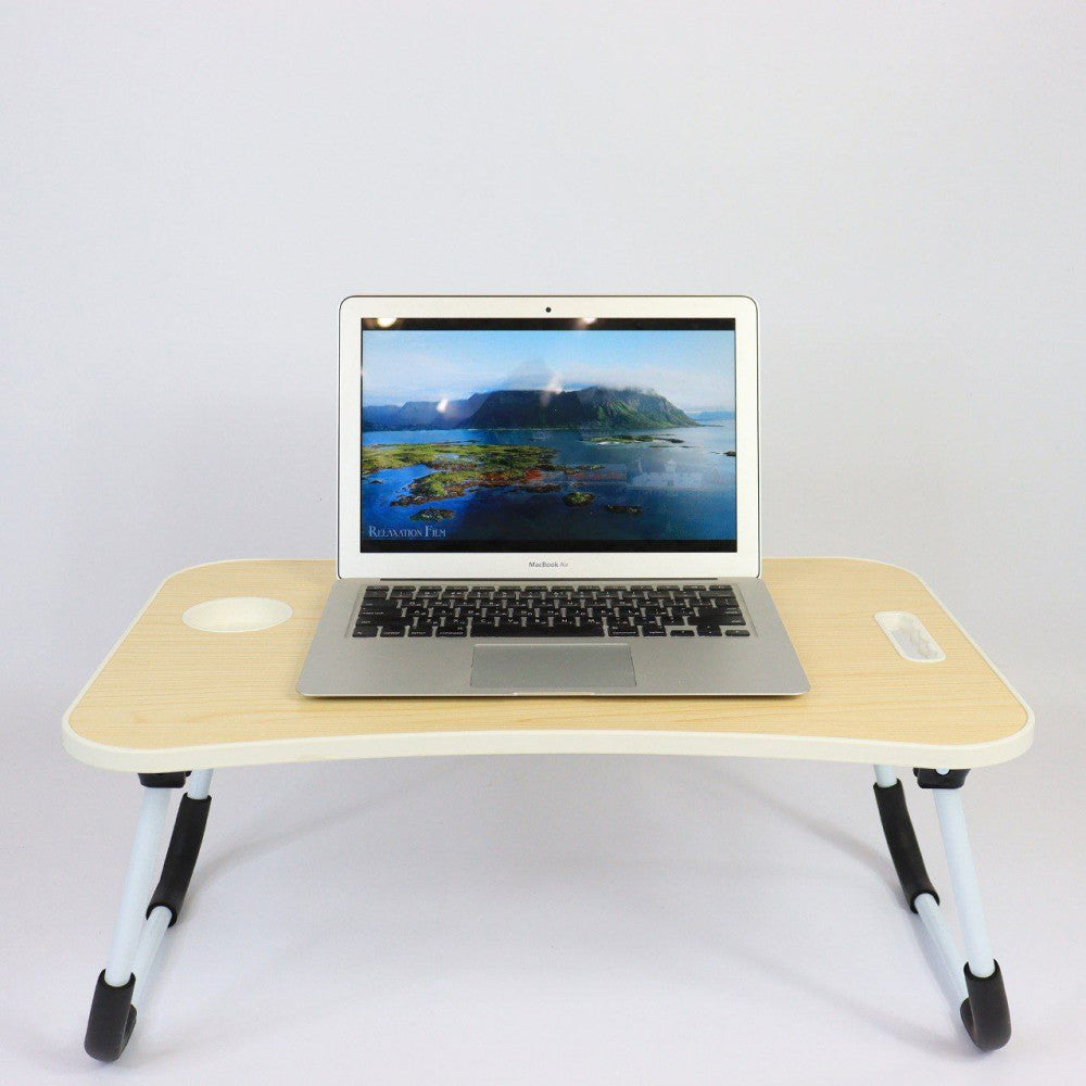 Складний столик для ноутбука та планшета 60х40х27 см, Бежевий / Багатофункціональний столик у ліжко для планшета